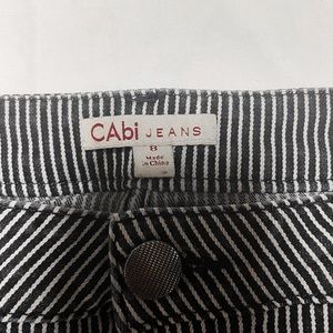 CAbi pinstripe Railroad jeans, sz 8